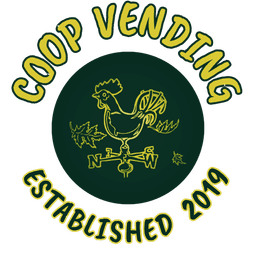 Coop Vending logo — a rooster weathervane, established 2019